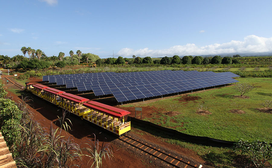 opebet赞助商REC太阳能装置多尔种植园在夏威夷