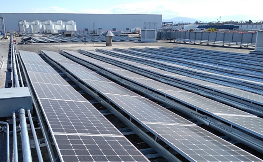 Kroger La Habra California太阳能电池板屋顶